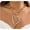Gold, variant on Gold Chunky Large Heart Necklaces for Women Trendy Big Hammered Love Pendant Statement Choker Minimalist Y2k Heart Necklaces Valentines Jewelry Gifts