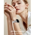 thumbnail image 7 of Wearlizer Compatible with Apple Watch Band for Women 38/40/41/42/44/45/46/49mm, Celtic Knot Stainless Steel Resin Bracelet Band, Dressy Chain Link Strap for iWatch Series 11/10/9/8/7/6/5/4/SE/Ultra, 7 of 7