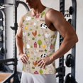 thumbnail image 5 of Xecao animals farm Print Men's Tank Top Workout Quick Dry Sleeveless Gym Jogging Muscle Shirts Summer Swim Beach Tops-Small, 5 of 7