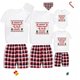 thumbnail image 2 of Pijamas familiares de Navidad, conjunto de pijamas a juego, corto, Reno, pareja de animales sucios, Feliz Navidad, Ya, 2 of 3