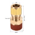 thumbnail image 2 of Unique Bargains Tube de Compression en Laiton Raccord 3/8NPT x 3/8' Tube OD Raccord Droit 3 Pack, 2 of 5