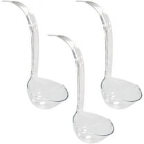 Plastic Punch Bowl Ladles - 12 Inch Clear Ladle 6 Oz Capacity (Pack of 3)