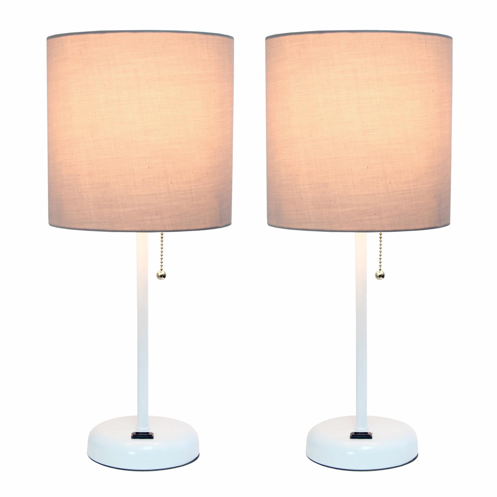 LimeLights Stick Lamp with Charging Outlet - Set of 2