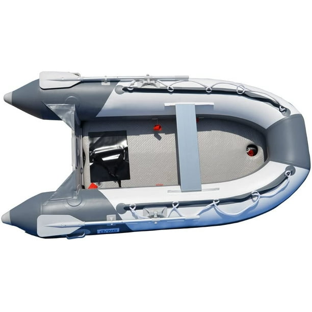 BRIS 8.2 Ft Inflatable Boat Inflatable Pontoon Dinghy Raft Tender Boat with  Air-Deck Floor 