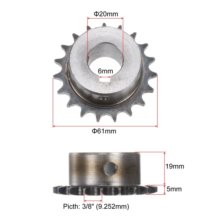 50B17 Sprocket With Stock Bore | ANSI 50B17 Sprocket – USA ROLLER CHAIN