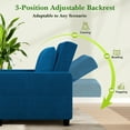 thumbnail image 2 of Domusensus 3-in-1 Sleeper Sofa Chair, Cozy Velvet Pull Out Couch Bed, Adjustable Convertible Sleeper Chair, Small Sofa Bed for Small Space, Blue, 2 of 10