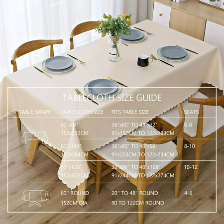 Waterproof Round Vinyl Tablecloth Oil, What Size Table Cloth For 60 Round Dining