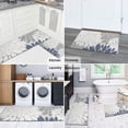 thumbnail image 5 of Blue Floral and Petal Pattern Kitchen Rugs Sets Of 2,Anti Fatigue Kitchen Mat Rugs Non Slip Washable,Decorative Kitchen Floor Mats for Kitchen,Sink,Laundry,17"x30"+17"x47", 5 of 7