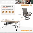 thumbnail image 7 of Sophia & William 7 Pieces Metal Patio Dining Set Swivel Padded Chairs and Table Set, 7 of 7