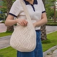 thumbnail image 4 of Hukapapa Bolsos de Hombro para Mujer Bolsos de Ganchillo Bolso de Compras al Hombro, 4 of 5