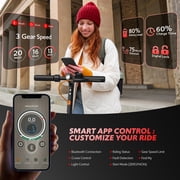 Electric Scooters for Adults, 550W Motor up to 19MPH & 19Miles, Foldable E-Scooter w/Side Light & App