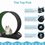 Cat Exerciser Wheel, 31.5 Inch Cat Toy Running Wheel Treadmill with Detachable Carpet for Indoor Cats, Plastic Wheel