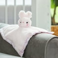 thumbnail image 3 of Parent's Choice Plush Pink Bunny Security Blanket with Satin Back, 12 x 12", Infant Girl, 3 of 7