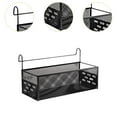 thumbnail image 6 of Hanging Storage Basket Bedside Organizer Iron Rack for Dorm Bunk Bed Apartment Office Black, 6 of 9