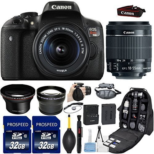 Commander Optics Accessory Bundle Wide Angle & Telephoto Lens Rebel T8i SanDisk 32GB Memory Card DSLR Camera Deluxe Video Creator Kit with Canon EF-S 18-55mm f/4-5.6 IS STM Lens Canon EOS 850D 