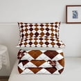 thumbnail image 5 of Manfei Geometric Check Twin Comforter Sets,Classic Plaid Bedding Set,Brown White,Light Gray Reversible,2pcs,1 Comforter and 1 Pillowcase,2pcs,1 Comforter and 1 Pillowcase, 5 of 7
