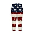 thumbnail image 5 of Leggings for Women under $5! Cagogo 4th of July Capri Leggings for Women Plus Size Summer Casual Stretch High Waist American Flag Yoga Pants Patriotic Cropped Athletic Workout Leggings, 5 of 5