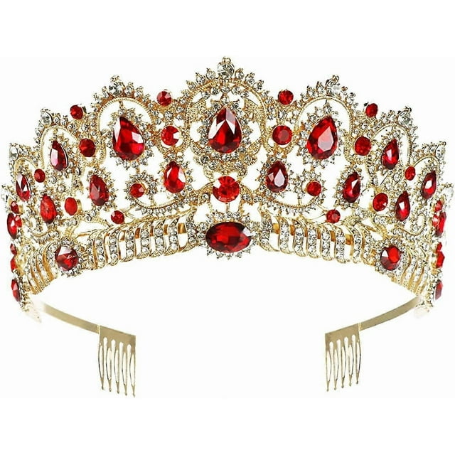 Women Luxurious Crystal Rhinestone Bridal Crown Princess Headpieces Girls Tiara Accessory With Comb
