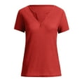 thumbnail image 4 of adviicd T-Shirt de Golf pour Femmes Vintage Usé Graphique Manches Courtes Décontracté Rouge,L, 4 of 4
