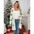 thumbnail image 5 of Cogild Women's Christmas Tree Cardigans for Womens V-Neck Long Sleeve Open Front Cardigans Knitted Chrastmas Sweaters for Womens Cardigan for Festive Christmas, 5 of 8