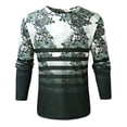 thumbnail image 1 of Pompotops T-shirt à Manches Longues pour Homme, Col Rond, Imprimé, Style Ethnique d'Automne, en Solde, 1 of 3
