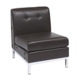 thumbnail image 1 of Wall Street Armless Chair Espresso Faux Leather, 1 of 5