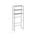 thumbnail image 4 of vidaXL 3-Tier Storage Rack over Laundry Machine Silver 69x28x169 cm, 4 of 5