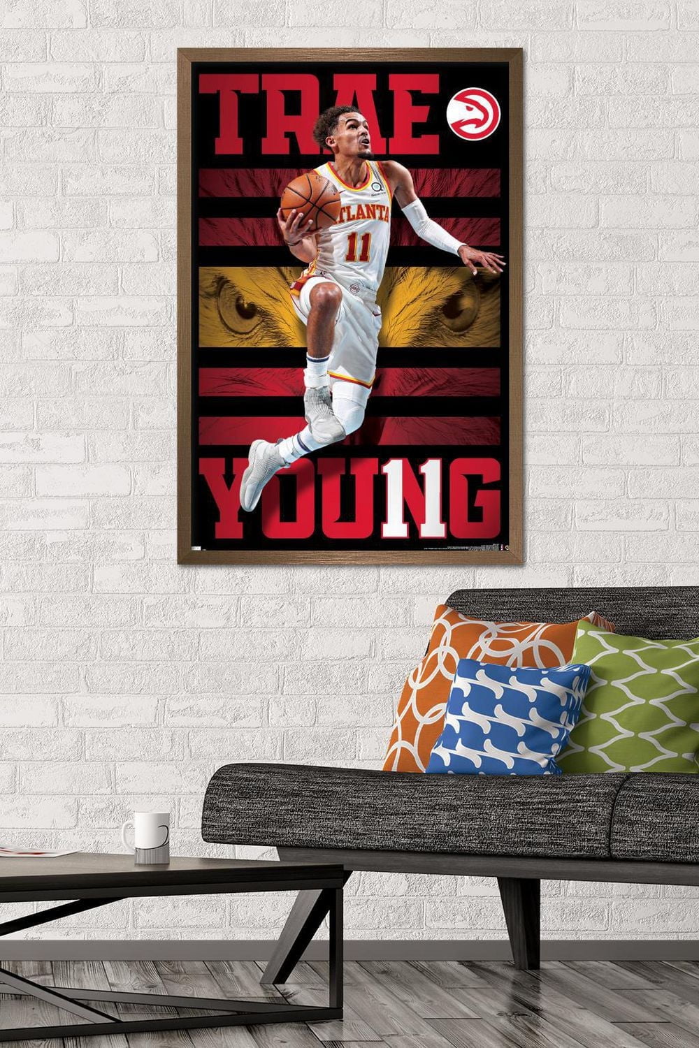 NBA Atlanta Hawks - Trae Young 20 Wall Poster, 22.375" x 34" Framed