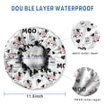 thumbnail image 3 of Shower Caps,White Cow Moo Milk Pattern Waterproof Shower Cap for Women 4 Pieces,Double Reusable Hair Cover for Shower PEVA Elastic Stretch Hem, 3 of 7
