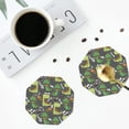 thumbnail image 5 of Bingfone Vintage Cartoon Dinosaurs Leather Drinks Coasters With Set Of 6,Suitable For Home Kitchen,Coffee Cup Coasters Home Gift, 5 of 9