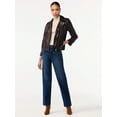 thumbnail image 2 of Scoop Women's Faux Leather Moto Jacket, 2 of 5