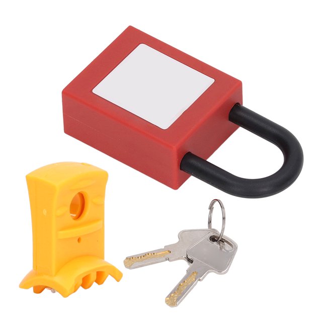 Kit de Dispositif de Verrouillage de Disjoncteur, Broche Miniature Sortie Haute Résistance Isolation de Verrouillage de Disjoncteur Miniature avec Cadenas pour Interrupteur Électrique