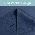 thumbnail image 4 of DWCN Navy Blue Sheer Curtains Semi Transparent Voile Rod Pocket Curtains for Bedroom and Living Room, 52 x 63 inches Long, Set of 2 Panels, 4 of 6