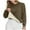Brown #012, variant on Women's Sherpa Lined Sweatshirt Casual Crew Neck Fleece Pullover Fall Winter Long Sleeve Soft Thermal Sweatshirts White S