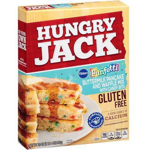 Hungry Jack Gluten Free Funfetti Buttermilk Pancake and Waffle Mix with Candy Bits, 20 oz by The J.M. Smucker Company
