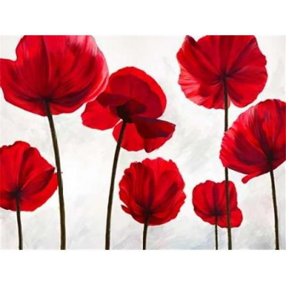 Selected Artworks PDX3LC800LARGE Rouge Amis Affiche Imprimée par Luca Villa&44; 22 x 28 - Grand