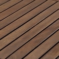 thumbnail image 4 of Walker Edison 7-Piece Solid Wood Outdoor Patio Dining Set, Dark Brown, 4 of 7