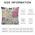 thumbnail image 5 of Qinduosi Floral Throw Pillow Cushion Cover, Essence Beauty Butterflies Image, Decorative Square Accent Pillow Case,", White, 5 of 5