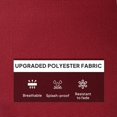 thumbnail image 4 of Ensemble de Coussins d'Extérieur pour Causeuse Rouge Vin, 3 Pcs, Coussins d'Assise en Mousse de 48 Pouces d'Épaisseur et 2 Coussins de Dossier, Polyester Résistant à la Décoloration pour Patio, Jardin, Véranda et Meubles d'Intérieur, Housses Amovibles, 4 of 7