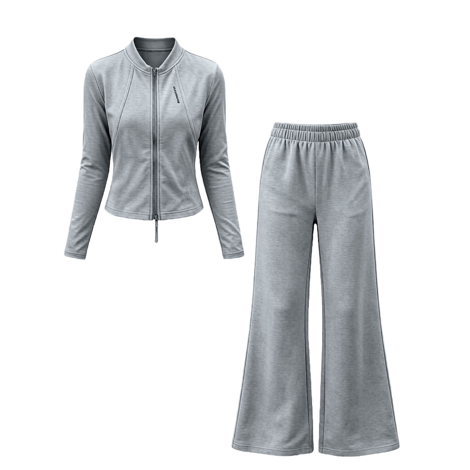 ITSAME Girls Outfit Set Long Sleeve Zipper Top and Pants 2-Piece
