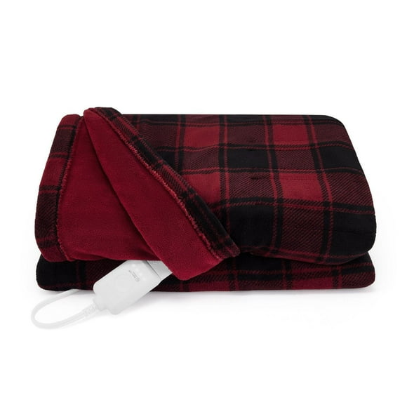 Sunbeam Throw Poseidon Blue Microplush, 4 Heat Settings, 4-Hour Auto Shut-Off, Electric Heated Blanket, 50” x 60”