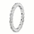 thumbnail image 3 of Sterling Silver Stackable Expressions White Topaz & Diamond Ring Size 5, 3 of 3