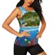 thumbnail image 2 of Balery Island And Coral Reef Camiseta sin mangas estampada ligera para mujer, tops de entrenamiento sin mangas, camisetas de yoga transpirables de secado rápido.-X-Large, 2 of 7