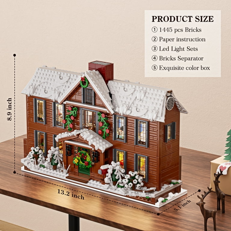 Orchard Christmas House Building Blocks Set Winter Holiday House