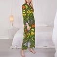 thumbnail image 3 of Salouo Camping 1 Pattern Women's Pajamas Set Long Sleeve Button Down Sleepwear Soft Pj Lounge Sets for women 2 Piece Pjs Set with Long Pants-Small, 3 of 7