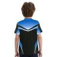 thumbnail image 4 of RUNQHUI Kids Unisex Boxing Shorts and Shirt Outfits Boxer Uniforms Boxing Clothes Set Light Blue 14, 4 of 6