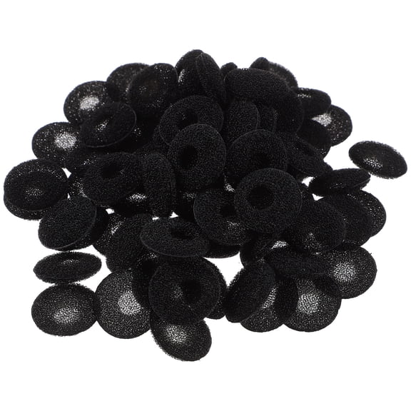 ibasenice 100-Pack Black Earbud Sponge Covers Soft Protective Pads for Comfortable -Term Listening and Back to School Use