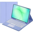 thumbnail image 1 of Funda con teclado táctil para Samsung Galaxy Tab A11+ Plus de 11 pulgadas (2025) y A9+ Plus de 11 pulgadas (2023), con portalápices - Teclado Bluetooth táctil extraíble magnéticamente, 1 of 7