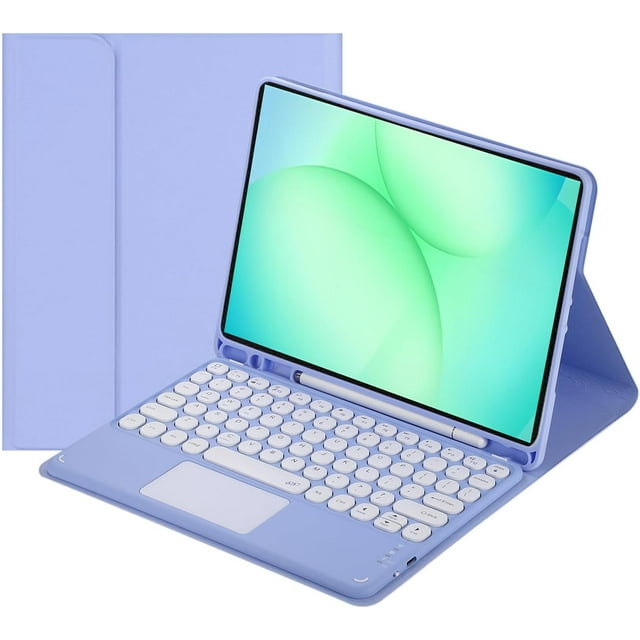 Funda con teclado táctil para Samsung Galaxy Tab A11+ Plus de 11 pulgadas (2025) y A9+ Plus de 11 pulgadas (2023), con portalápices - Teclado Bluetooth táctil extraíble magnéticamente