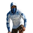 thumbnail image 2 of Yaoyar Men's UPF 50+ Sun Protection Hoodie Shirt Long Sleeve UV SPF Fishing Lightweight Shirts with Mask Rash Guard, 2 of 5